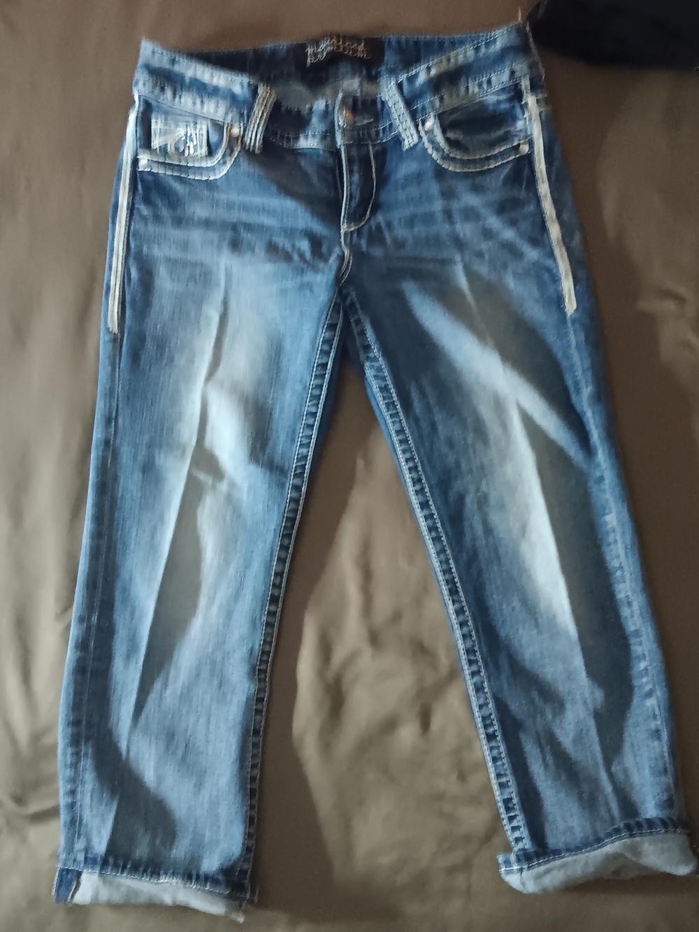 Maurices Premium Casual Mid-Rise Denim Capri Size 7/8